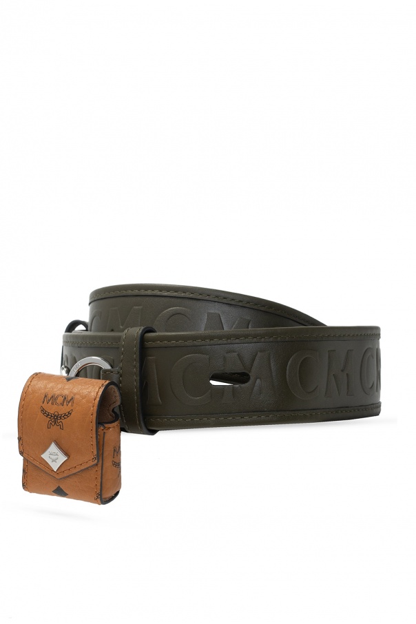 Mcm leather online strap